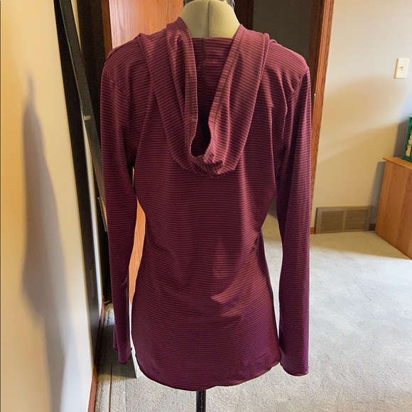 Prana Perry Stripe Pullover Hooded Shirt 
Size Med - Picture 5 of 9